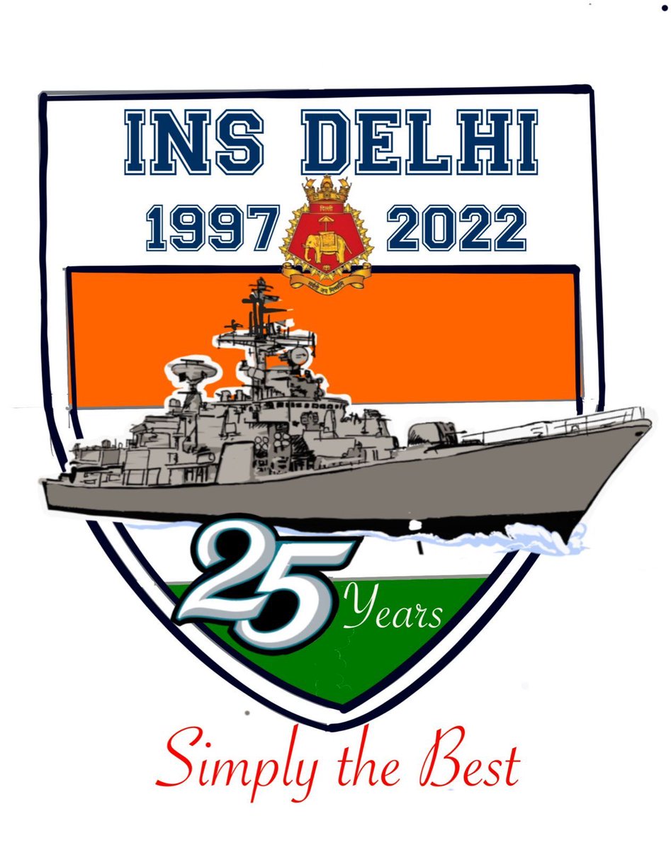 15 Nov 23 - 26th Anniversary of INS Delhi. Proud to have been a commissioning crew of the mighty Destroyer.. my sketch made for the  Silver Celebration last year #indianNavy #IndianArmedForces #fauji #nationaldefenceacademy #INS_Delhi #ENC