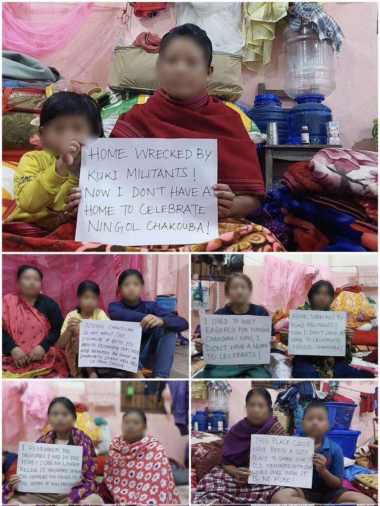 CLairenmay96273's tweet photo. The biggest festival of the Meitei community i.e., the Ningol Chakouba wiil not be celebrated this year due to constant #KukiChinZoNarcoTerrorist attack to the Meitei community.
#NoHomeNoChakouba
#TakeUsHome
#NingolChakoubaSilence
#StandForRelocation
#HomeForEveryWoman https://t.co/SHBVBAcPnY