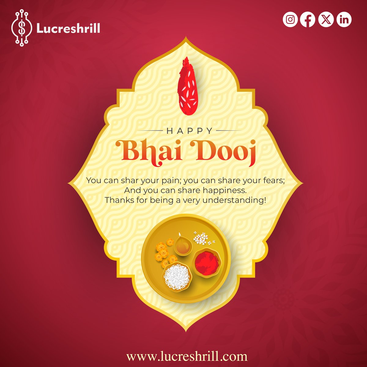 lucreshrill's tweet photo. Happy Bhai Dooj! https://t.co/ZX46oEynFc