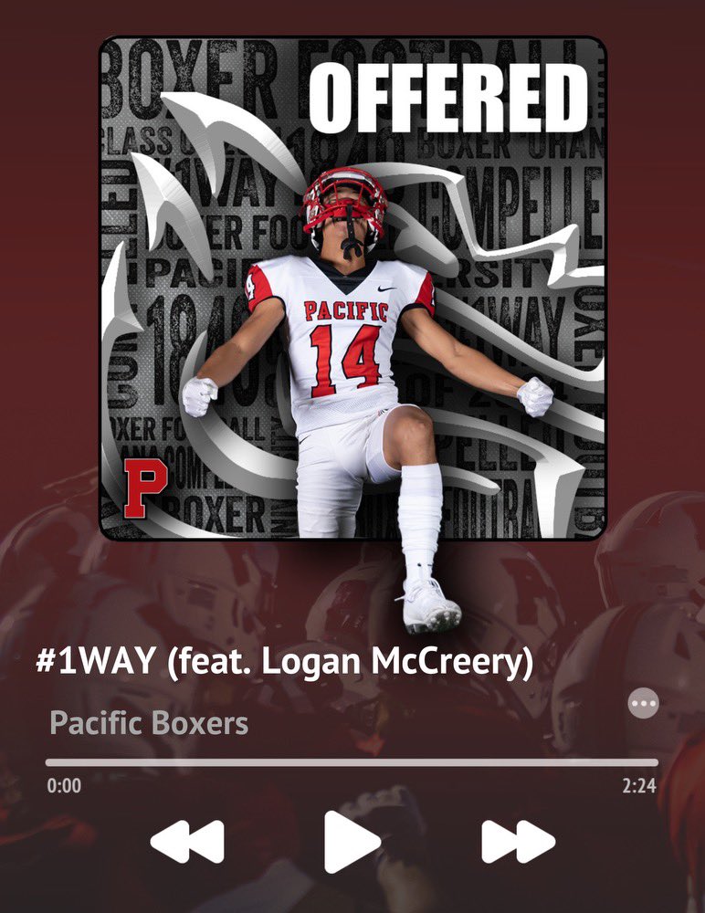 Logan McCreery (@loganmccreery3) on Twitter photo After a great talk with coach <a href="/Coach_BMeyer/">Braeden Lafaele Meyer</a> I’m thankful to have earned my first official offer from Pacific University! After a great talk with coach <a href="/Coach_BMeyer/">Braeden Lafaele Meyer</a> I’m thankful to have earned my first official offer from Pacific University!