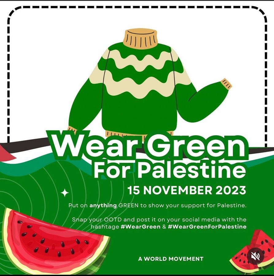 #WearGreen #WearGreenForPalestine 💚🇵🇸🍉