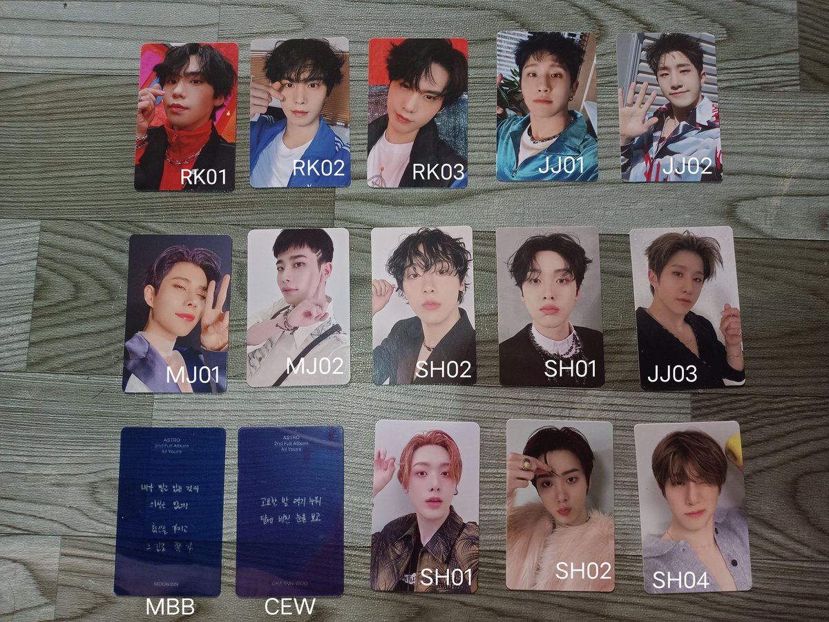 WTS LFB‼️

ASTRO Album Photocards & Bradcast Photocards

ㅡ ₱50.00 Broadcast PC and MV
ㅡ ₱150.00 Album PC
ㅡ From All Yours, Refuge, Restore, Insence, DTTSR, Switch On Albums

Reply Mine + Code

First Photo is Broadcast PCs.
RFS: Need funds 🥹