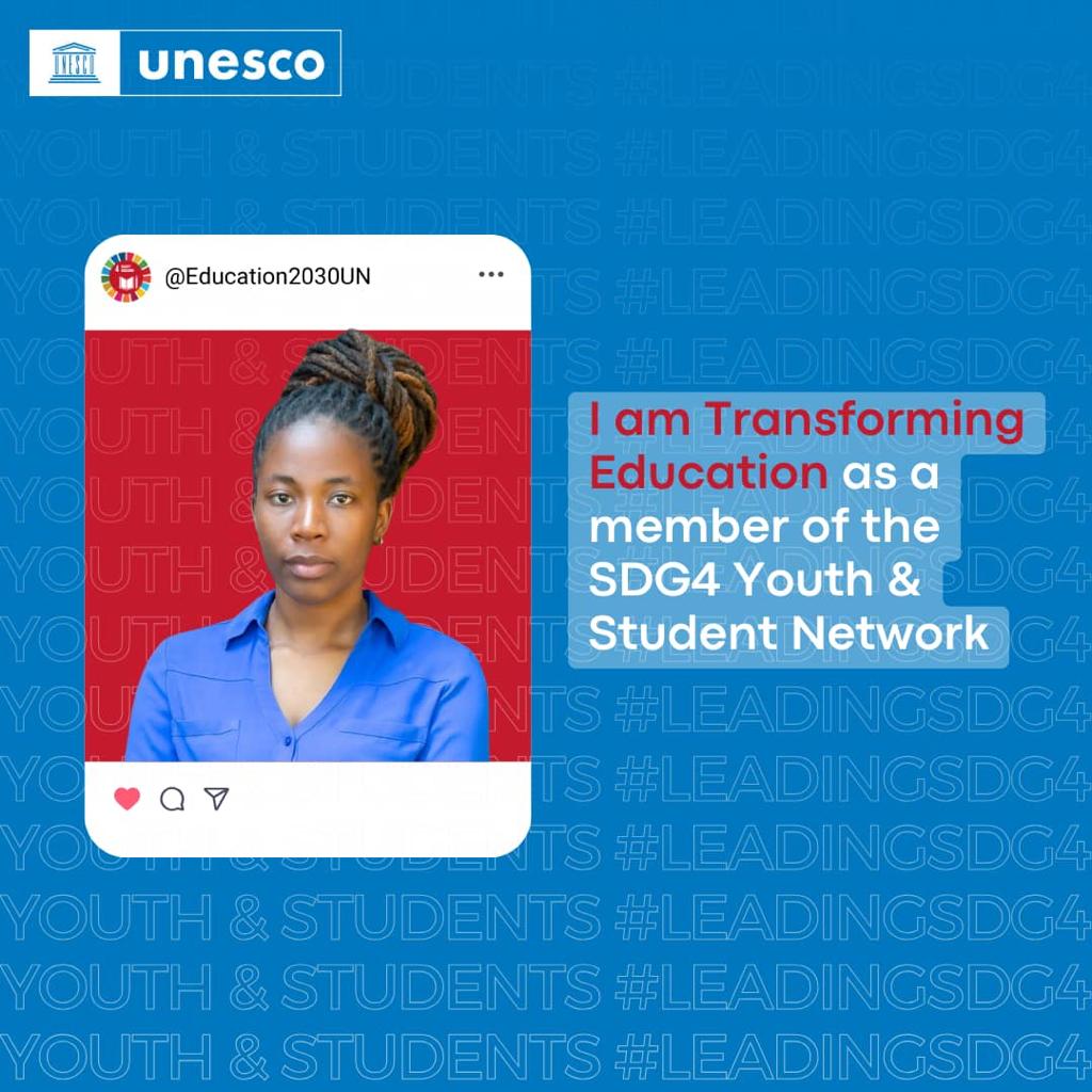 Hello World,I'm Ainomugisha Mercy from Uganda.Believing education is a game changer, I'm committed to advocating for inclusive access to girls education in Tvet centres through this amazing network.Let's lead the way to Sustainable Development Goal 4 #LeadingSDG4 @education2030un