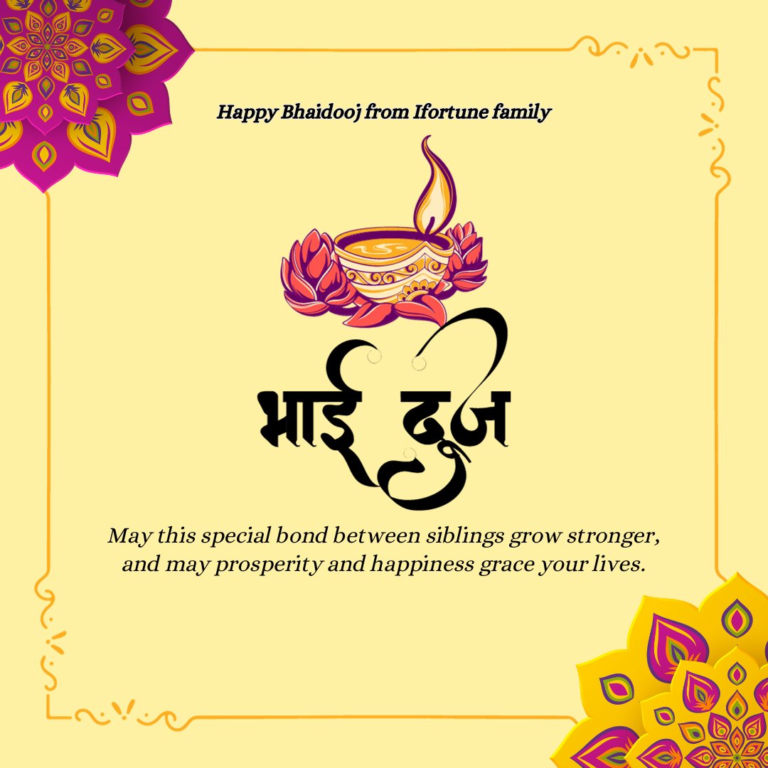 May this special bond between siblings grow stronger, and may prosperity and happiness grace your lives. 
.
.
#iFortuneCoin #CryptoRevolution #DigitalCurrency #InvestmentOpportunity
#FortuneMachine #CryptoWealth #iFortuneFamily #BhaidoojCelebration