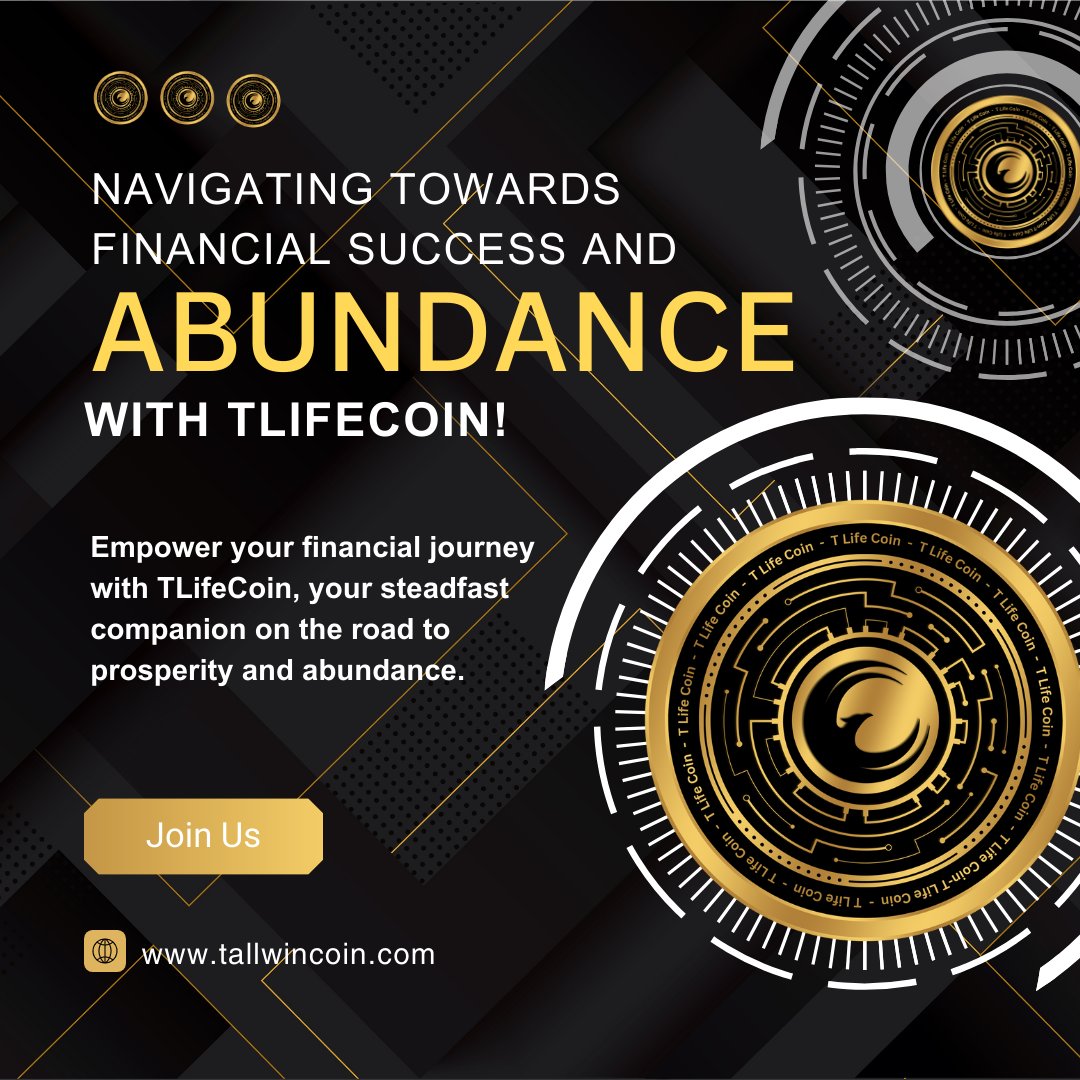 Empower your financial journey with TLifeCoin, the unwavering companion on your road to prosperity and abundance.
#tlifecoin #financialsuccess #abundancejourney #prosperityguidance