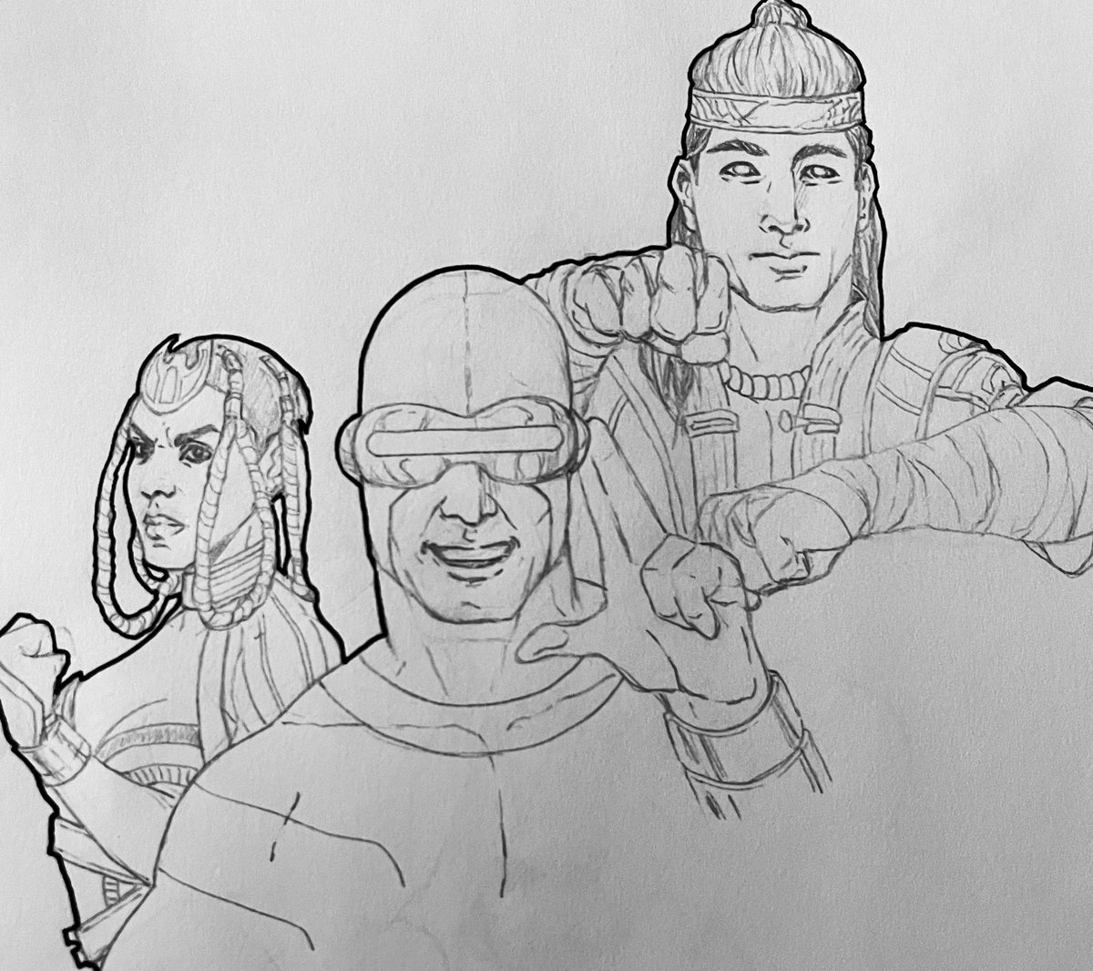 MikeBrower81's tweet photo. Working on part 2 of XvMK
#XMen #UncannyXMen #HouseOfX #FallOfX #MortalKombat #MK1 #MortalKombat1 #MarvelsCyclops #ScottSummers #JeanGrey #MarvelsPhoenix #LiuKang #Tanya #MK1Tanya #MK1Rain #Zeffeero #MortalKombatsRain https://t.co/iaXRBpnUz4