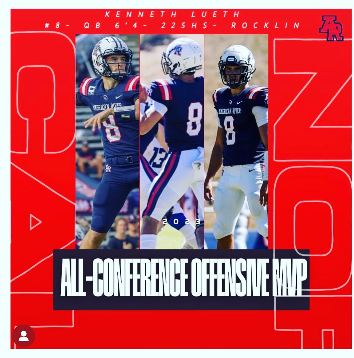 Ryan Gomes (@coach_gomes) on Twitter photo Unanimous NorCal MVP <a href="/KennyLueth/">Kenny Lueth</a>
6β4/225 Incredible Arm Talent, Instincts, Work Ethic, Leadership, Football IQ. Everything you want in QB. A WINNER On + Off the Field. 17-3 Record as Starter. 26β1 TD-Int ratio this year while playing only a half in many blowout wins. Proud of U! Unanimous NorCal MVP <a href="/KennyLueth/">Kenny Lueth</a>
6β4/225 Incredible Arm Talent, Instincts, Work Ethic, Leadership, Football IQ. Everything you want in QB. A WINNER On + Off the Field. 17-3 Record as Starter. 26β1 TD-Int ratio this year while playing only a half in many blowout wins. Proud of U!