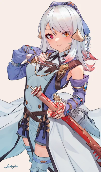 ちょっと前に描いた依頼者さんのff14キャラ 