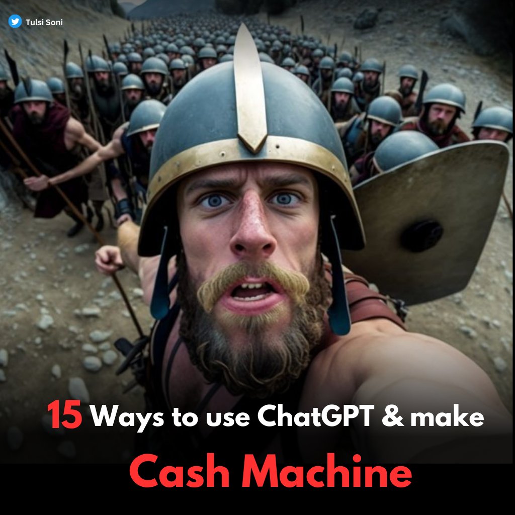 shedntcare_'s tweet photo. ChatGPT is the easiest way to make money online.

But 99% of people don't know how to use it.

Here are 15 simple proven methods to start earning $10,000/mo with AI 👇: https://t.co/dVMpaKfteV