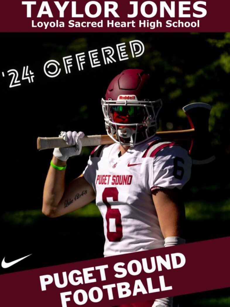 Taylor Jones (@taylorjones3348) on Twitter photo After a great conversation with <a href="/LOGGER_LBCOACH/">UPS Loggers Coach Jeff Schmidt</a> I’m extremely blessed to announce that I’ve received my third official offer from <a href="/P_S_football/">Puget Sound Football</a>
<a href="/NickFarman55/">Nick Farman M.S.</a> <a href="/PNWSports_/">PNW Sports 𝕏</a> After a great conversation with <a href="/LOGGER_LBCOACH/">UPS Loggers Coach Jeff Schmidt</a> I’m extremely blessed to announce that I’ve received my third official offer from <a href="/P_S_football/">Puget Sound Football</a>
<a href="/NickFarman55/">Nick Farman M.S.</a> <a href="/PNWSports_/">PNW Sports 𝕏</a>