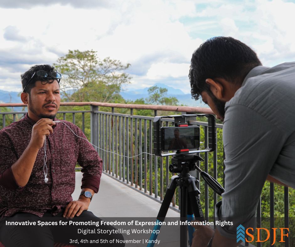 Igniting change in Kandy! Just concluded a powerful Digital Storytelling workshop, thanks to the Commonwealth Foundation. 🌐💬 Our focus? Nurturing Freedom of Expression and Access to Information in Sri Lanka. 🇱🇰Ready to champion. 🗣️ #DigitalStorytelling #SDJF