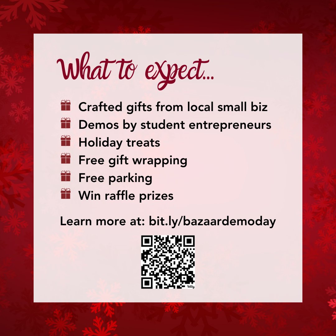 CEIatCCSF's tweet photo. Get festive at CCSF's Holiday Bazaar &amp; Demo Day on Nov 30th! 🎉 Shop local, support student entrepreneurs, and find perfect gifts. 🛍️ https://t.co/0vKjEVNKav