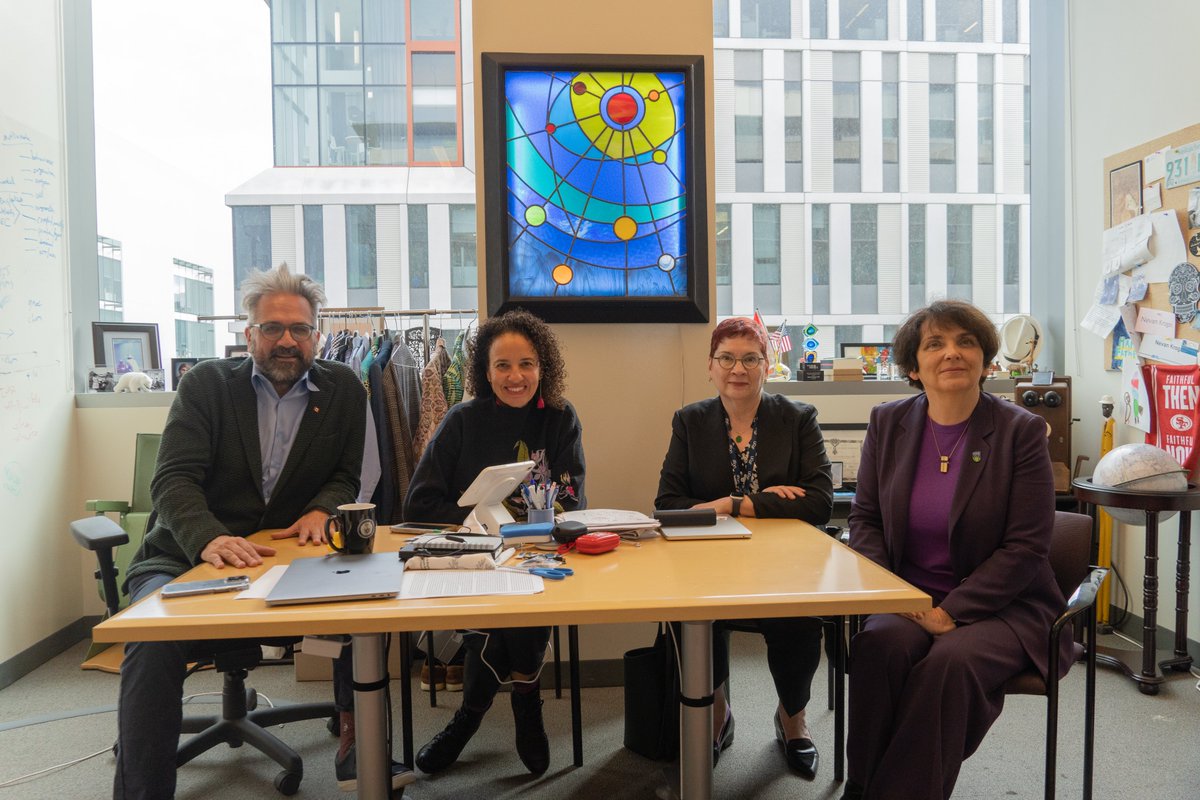 Delighted to be visited by UCD President @OrlaFeely today to discuss how to further promote the growing collaboration between QBI @UCSF and @sysbioire at @UCDdublin with @CatherineRLucey, @KroganLab, and Jacqueline Fabius. Exciting times ahead! #CollaborationInAction #QBISBI2023