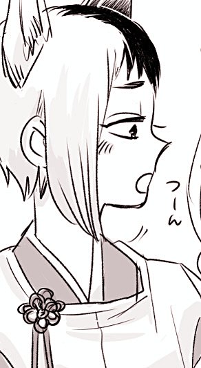 ボツった千ゲ👹🦊らくがき漫画からツンデレ🦊ゲのコマ供養🫣おにゃのこみたいになってもた 