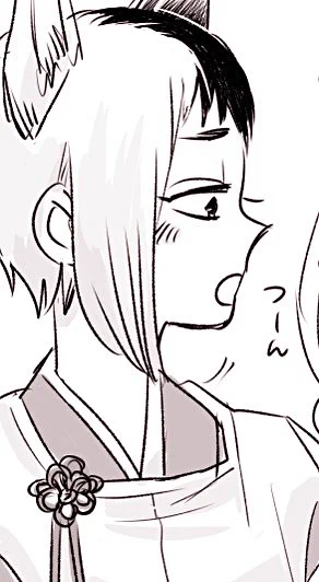 ボツった千ゲ👹🦊らくがき漫画からツンデレ🦊ゲのコマ供養🫣おにゃのこみたいになってもた 