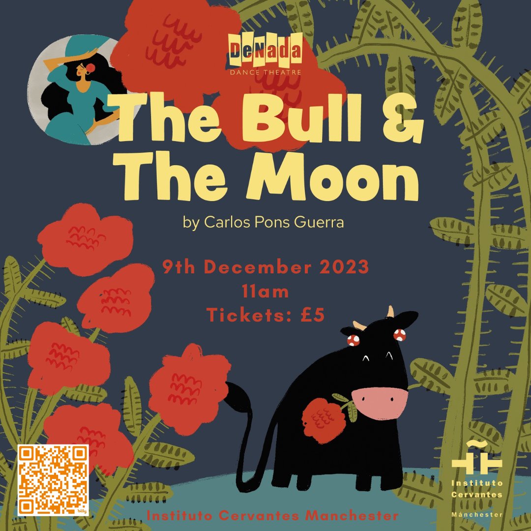 🎭 Embark on a magical morning of dance-drama for families and #children with 'The Bull and the Moon.' 🌜 Follow Lolo, a little Spanish bull, on his journey to becoming a flamenco-dancing cow! 📆 9 December at 11 pm. 🎫 Get your tickets 🐂 bit.ly/bull-moon #FamilyEvent