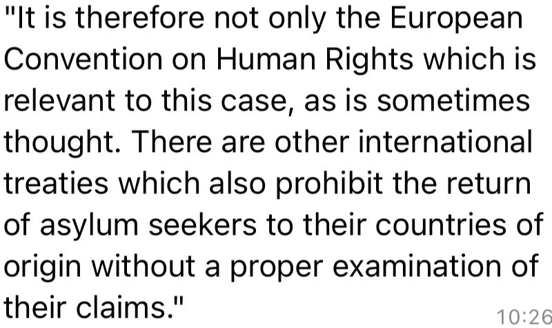❌ Key section in that damning Rwanda judgement for the political rows to come: this is NOT just about the ECHR.