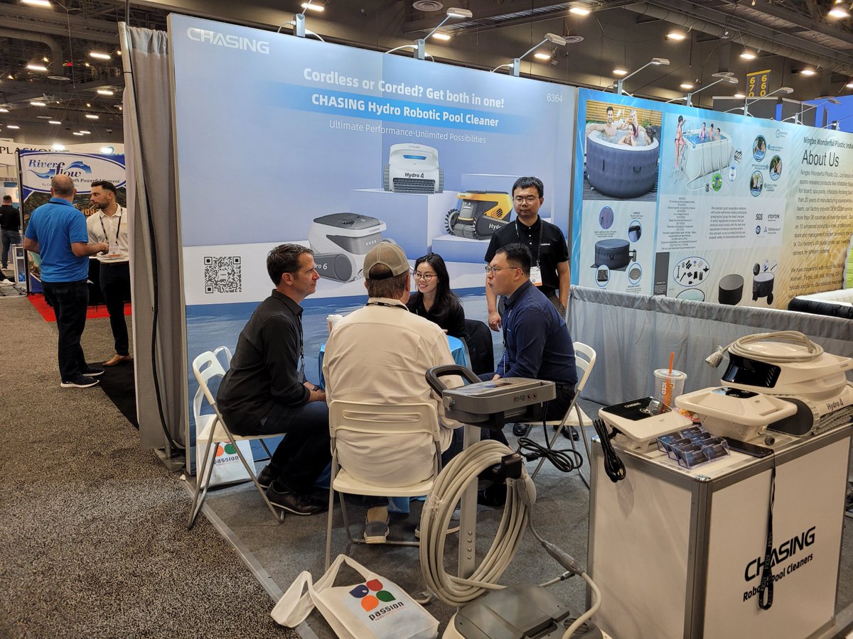 Poolmate_Robot's tweet image. Day 1️⃣ and 2️⃣ at the Pool Spa Expo in Las Vegas have been nothing short of amazing for CHASING! 🎉 From showcasing our cutting-edge underwater tech to connecting with fellow water enthusiasts, it&apos;s been a splashin&apos; good time! 💦
📆If you haven&apos;t already, swing by #6364 and say Hi