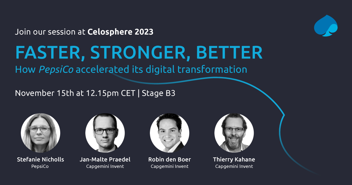 At #Celosphere2023 in Munich today? Make sure to drop by stage B3 at 12:15pm CET to join our client session and discover - How @PepsiCo accelerated its #DigitalTransformation