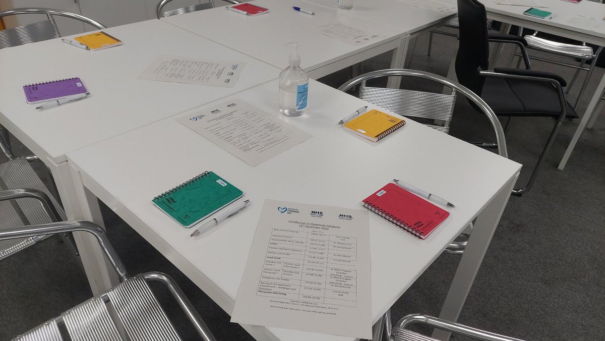 All ready for the introduction to hyperbaric medicine day. Hopefully, it will be an informative and interactive day. <a href="/NHSGrampian/">NHS Grampian</a>