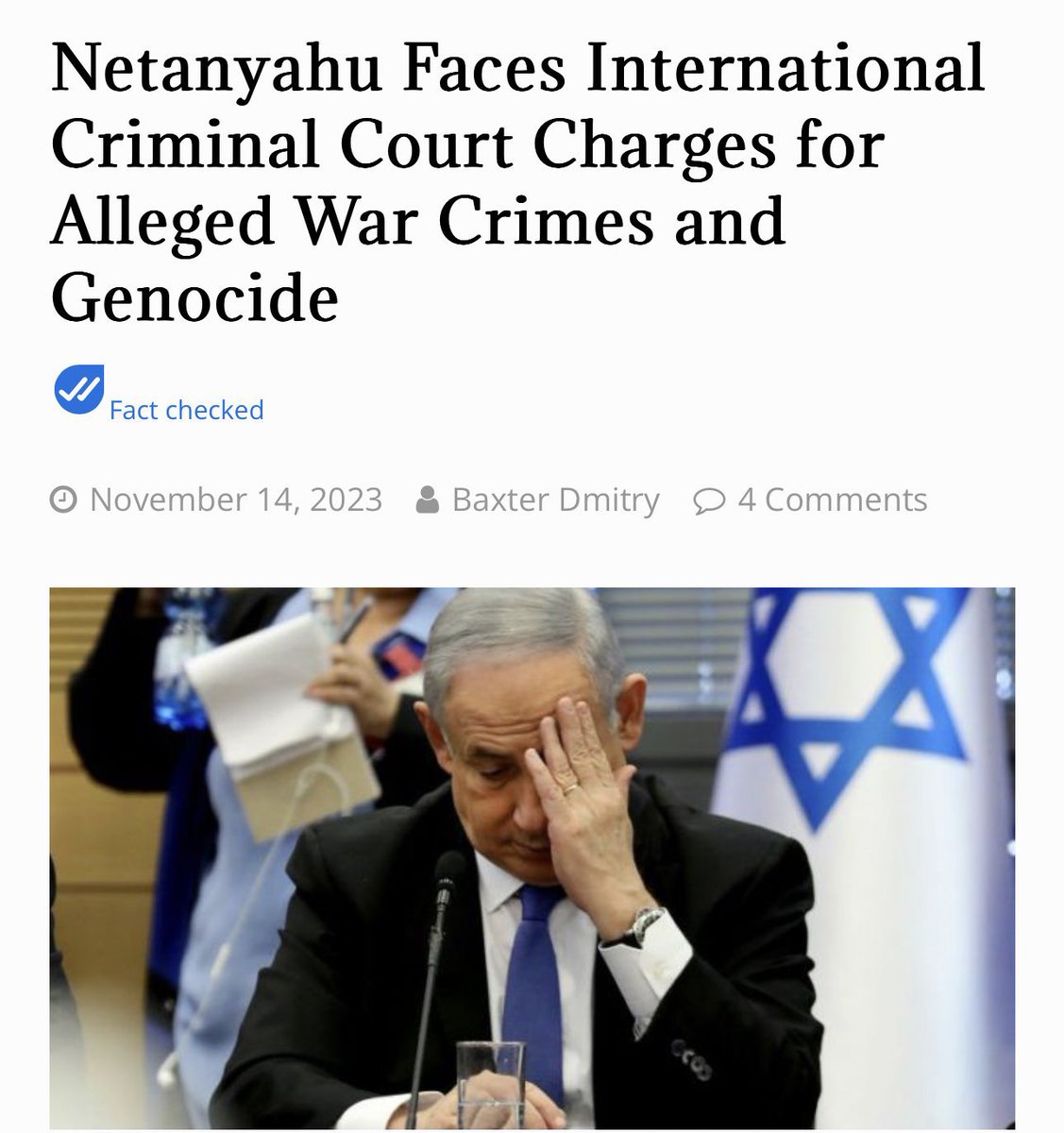 KimDotcom's tweet photo. Netanyahu is facing multiple charges at the International Criminal Court after Turkey filed a case accusing him of war crimes, genocide and “crimes against humanity in full view of the world.” The @ICC will be finished if it fails to prosecute in light of overwhelming evidence. https://t.co/5JIuE8kehK