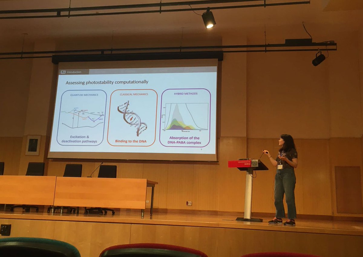juliarnanz's tweet photo. Yesterday I shared my research on the photostability of PABA at the @JIQ_Murcia2023 symposium🌞🌞🌞 
#compchem https://t.co/0aoknUGD5f
