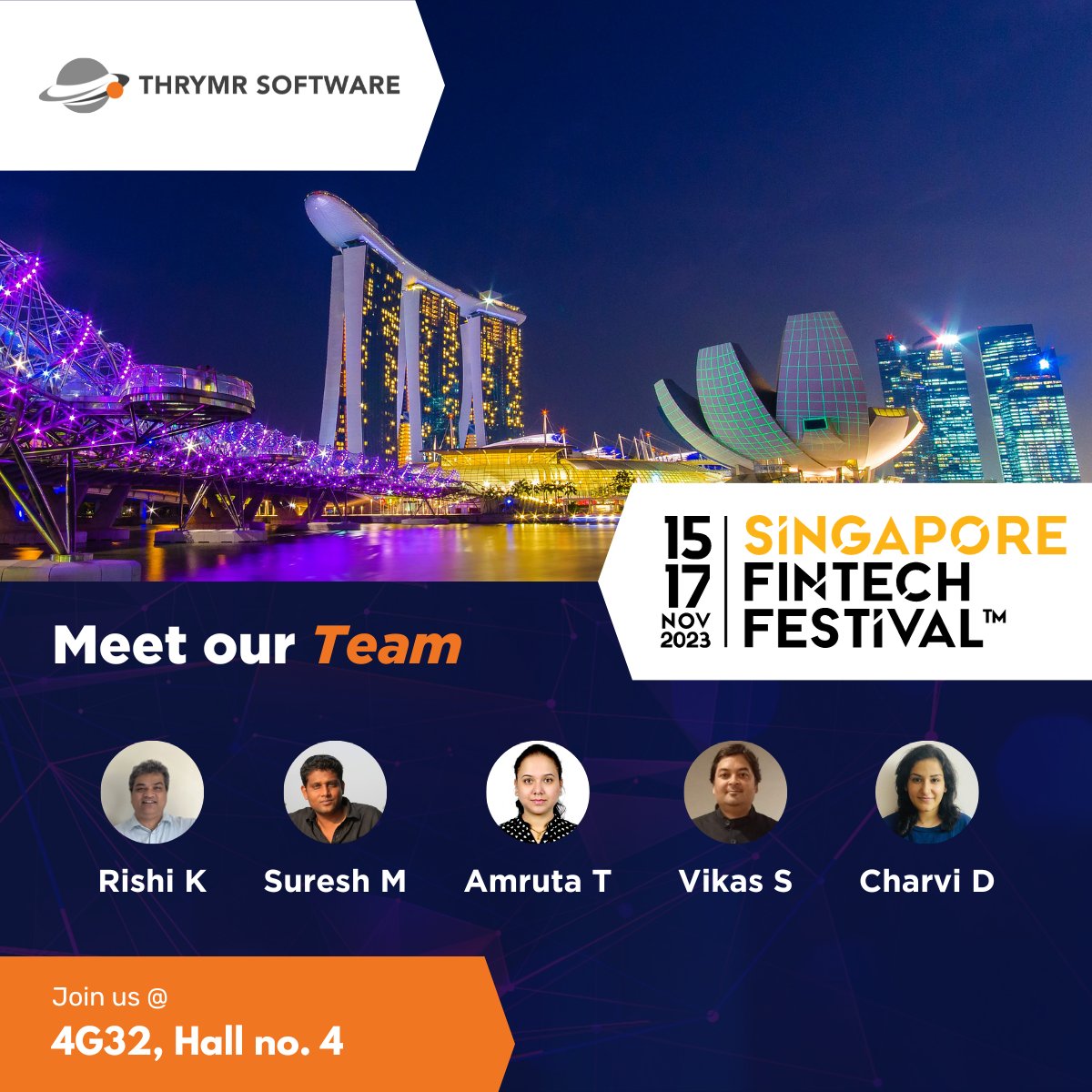 ThrymrSoftware's tweet photo. Thrilled to be at the Singapore FinTech Festival!

Come visit us at Booth No. 4G32.

Meet with our team to discuss your specific needs and how our solutions can help you achieve your goals.

#Thrymr #Software #SFF2023 https://t.co/mhE1CC6QqI