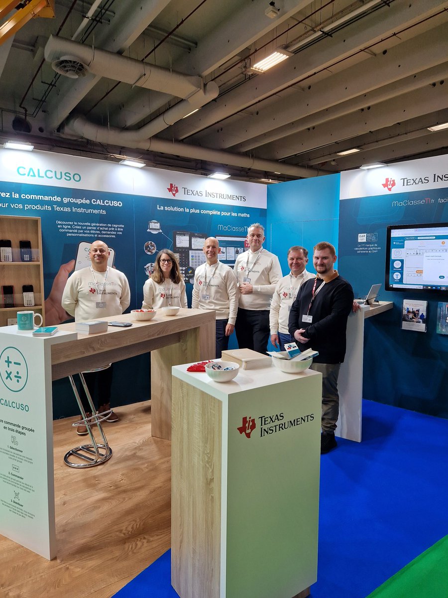 Toute l'équipe Texas Instruments vous attend à <a href="/educatechexpo/">Educatech Expo</a> stand E51 !
Au programme :
- découverte du nouvel écosystème TI, enrichi de MaClasseTI.fr
- découverte de l'ultra simplicité de l'achat groupé avec <a href="/Calcuso_FR/">CALCUSO France</a> 
- démonstrations de MaClasseTI.fr