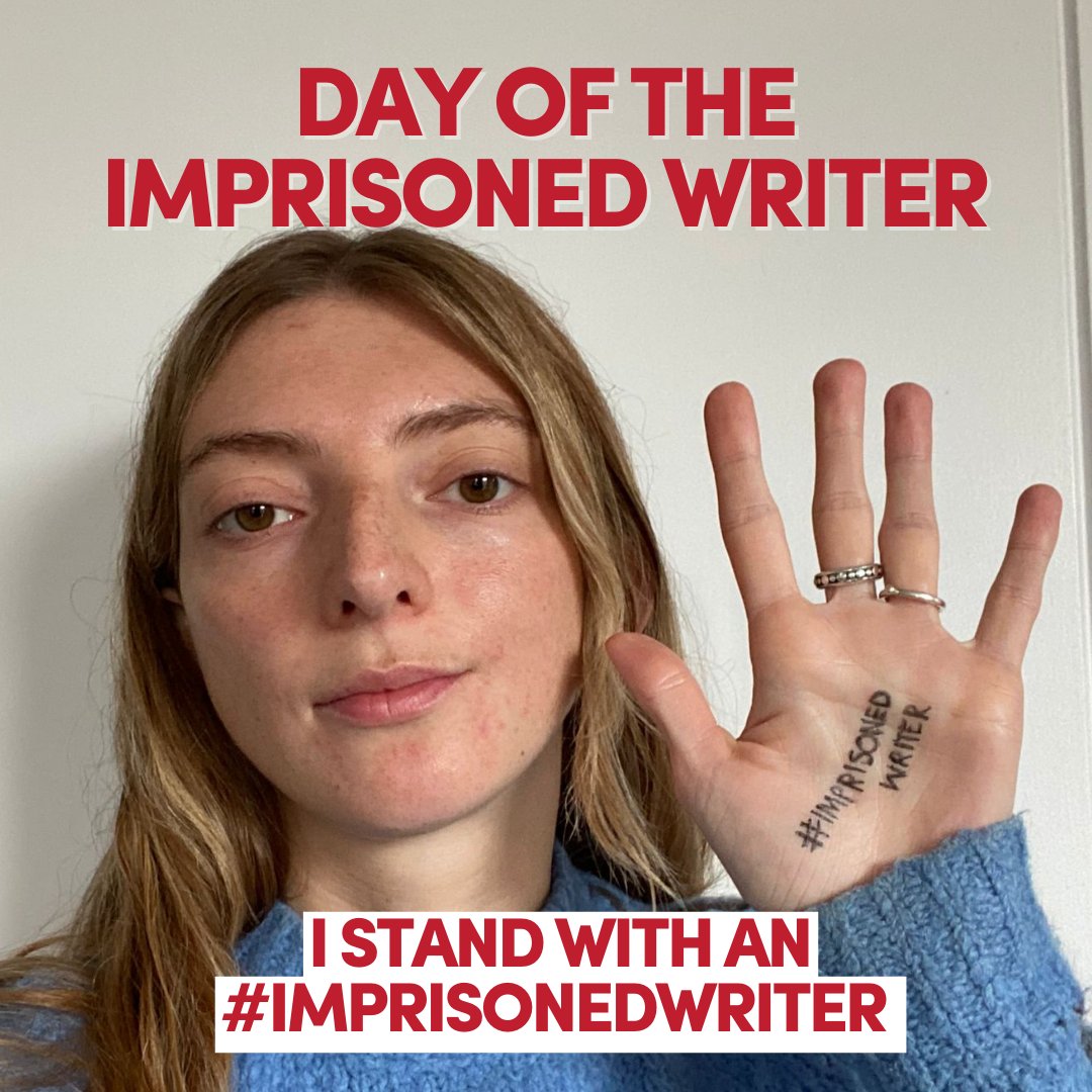 Today, I am joining PEN International's Day of the #ImprisonedWriter campaign, raising awareness for imprisoned writers worldwide - join us, share a picture of yourself with the hashtag #ImprisonedWriter and tag @pen_int. #IStandWithanImprisonedWriter