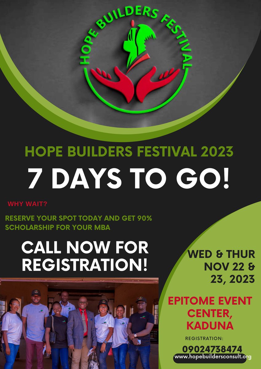 princessbookkey's tweet photo. What we advertise is nothing short of what you will experience in 7days time at the Hope Builders Festival.
#HopeBuildersFestival2023 https://t.co/D02wUh070C