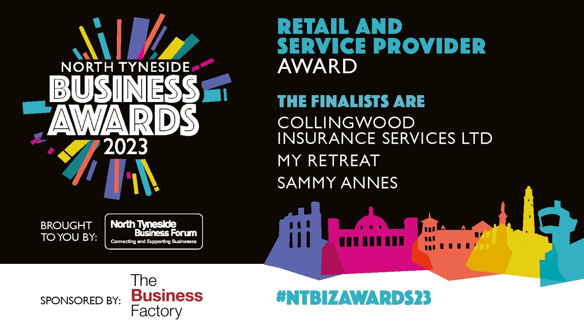 North Tyneside Business Forum (@ntbusinessforum) on Twitter photo Let's give a shoutout 2 our finalists!
This award acknowledges businesses that 🌟 in delivering customer experiences, these
<a href="/SammyAnnes/">Sammy Annes</a>: Tailoring Holistic Bliss for u!
<a href="/CollingwoodIns/">Collingwood Learners</a>: Driving Excellence in Insurance!
<a href="/MyRetreatUK/">My Retreat</a>: Elevating Holistic Luxury! #NTBizAwards23 Let's give a shoutout 2 our finalists!
This award acknowledges businesses that 🌟 in delivering customer experiences, these
<a href="/SammyAnnes/">Sammy Annes</a>: Tailoring Holistic Bliss for u!
<a href="/CollingwoodIns/">Collingwood Learners</a>: Driving Excellence in Insurance!
<a href="/MyRetreatUK/">My Retreat</a>: Elevating Holistic Luxury! #NTBizAwards23