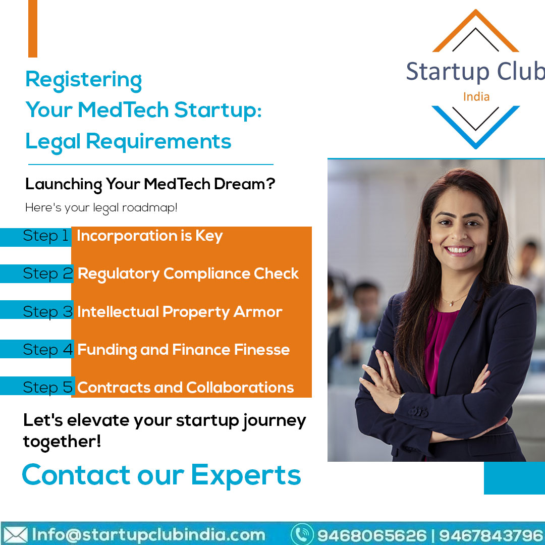 Legal clarity is the first step to success in med tech! Explore the must-know legal requirements for registering your startup. 

#MedTechCompliance #LegalRoadmap #HealthTechStartup
#MedTechLegalities #StartupRegistration #HealthcareCompliance
#MedTechRegulations #LegalChecklist