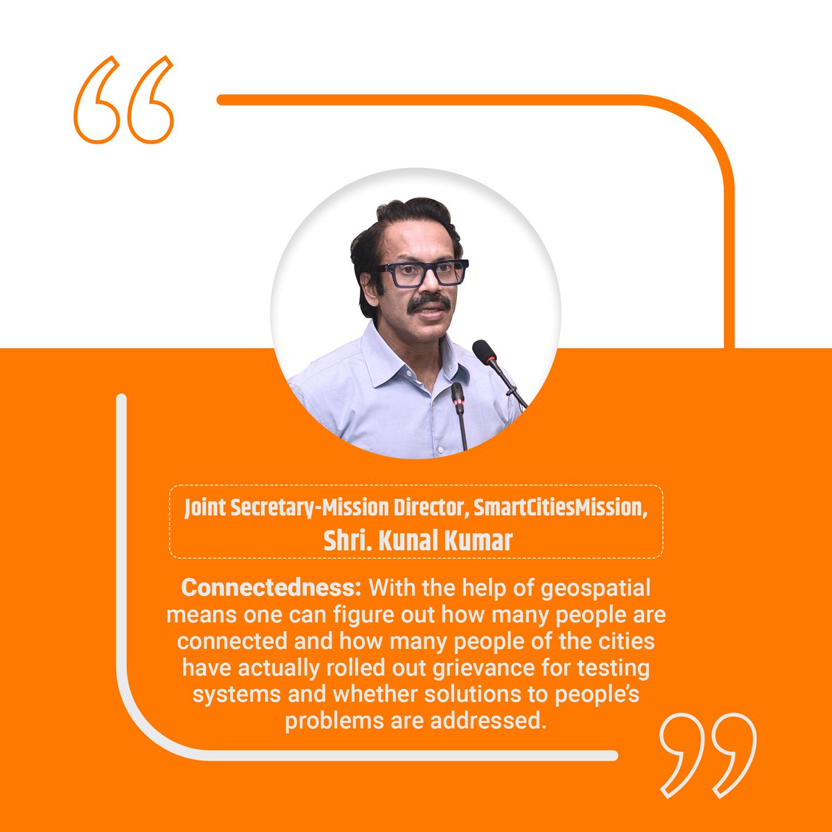 SmartCities_HUA's tweet photo. Joint Secretary-Mission Director, #SmartCitiesMission, Shri Kunal Kumar emphasises using evidence-based planning for economic growth. It's about making cities better, improving living conditions, and boosting municipal performance. 

#GISDay #GISDay2023 #GMIS https://t.co/7Z9orjHGAx