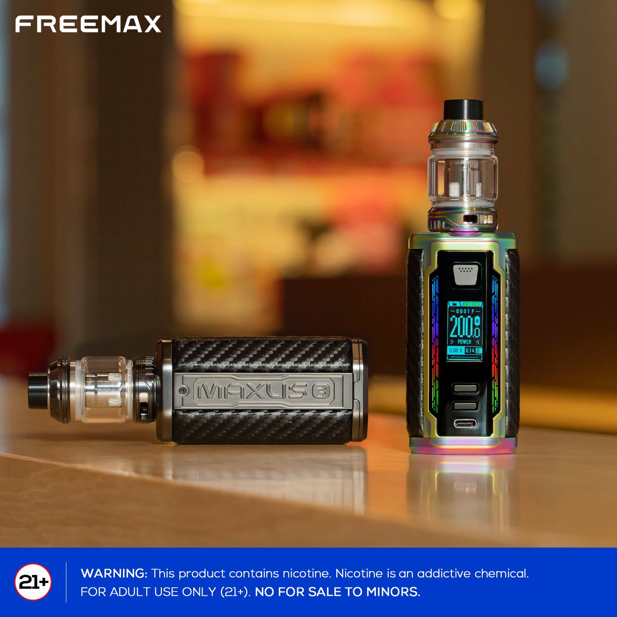 Freemaxvape's tweet image. Maxus 3 features the legendary M Pro 3 Tank, the ultimate sub-ohm tank on the market.🔥🔥🔥
.
.
.
.
.
Warning: This product contains nicotine. Nicotine is an addictive chemical.
Must be 21+.
-
#freemaxvape #subohmtank #maxus3 #maxus200w #newlaunch #innovation #style #stylish