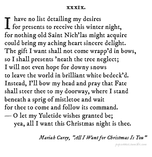 Is it too early to start singing this yet? 🎵 (Either the actual one or pop sonnet version!)

✍️ <a href="/popsonnet/">Pop Sonnets</a>