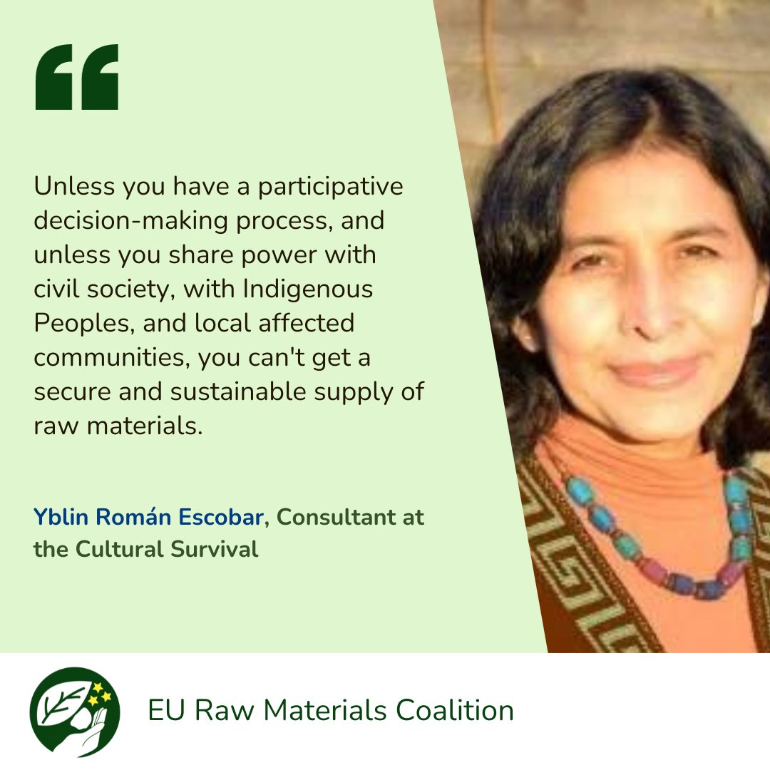 🌍On the occasion of the EU #RawMaterialsWeek, @choose4SD stresses the importance of meaningfully involving Civil Society and respecting the rights of #IndigenousPeoples. 🙌 A secure and sustainable supply of #RawMaterials is impossible without doing so! eurmc.org/publication/21…