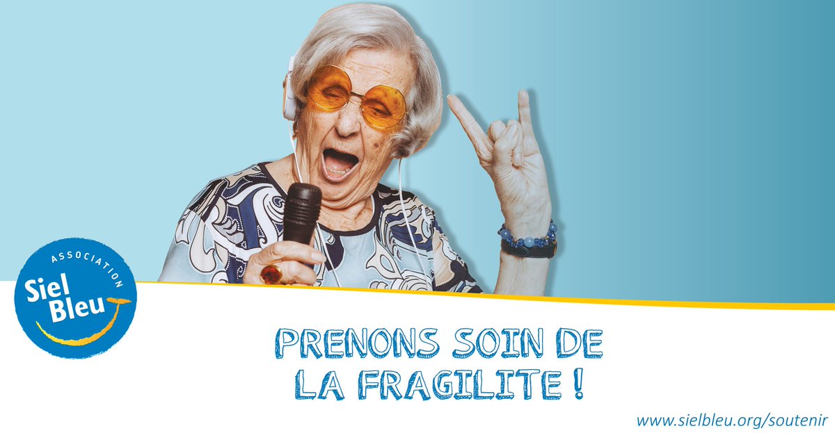 assosielbleu's tweet photo. Prenons soin de la fragilité 💙 Faites un don pour soutenir les projets de Siel Bleu qui ont vocation à grandir pour répondre aux enjeux de la société de demain. https://t.co/50CuAnJ12g https://t.co/5IDlWtJEuT