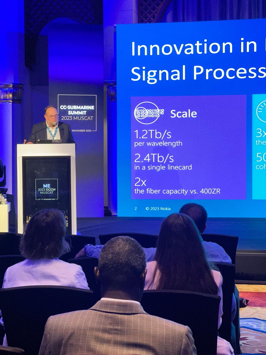 ✨ Looking back on an incredible week of Subsea Master Classes at #ME2023GCCM! 🚀 Grateful for insights from industry experts:
1️⃣ Benoit Kowalski, Nokia 
2️⃣ Richard Norris, Ciena  
3️⃣ Afrim Beka, Infinera  
4️⃣ Masaaki Hirano, Sumitomo Electric