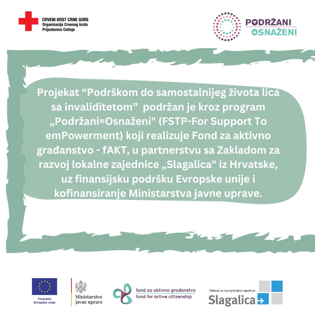 Završna tema kojom su se bavili volonteri Crvenog krsta Cetinje u okviru treninga 'Pokretačka snaga mladih' bila je nenasilna komunikacija. 

#EuzaCG #Podrzani_Osnazeni #Javno_zastupanje