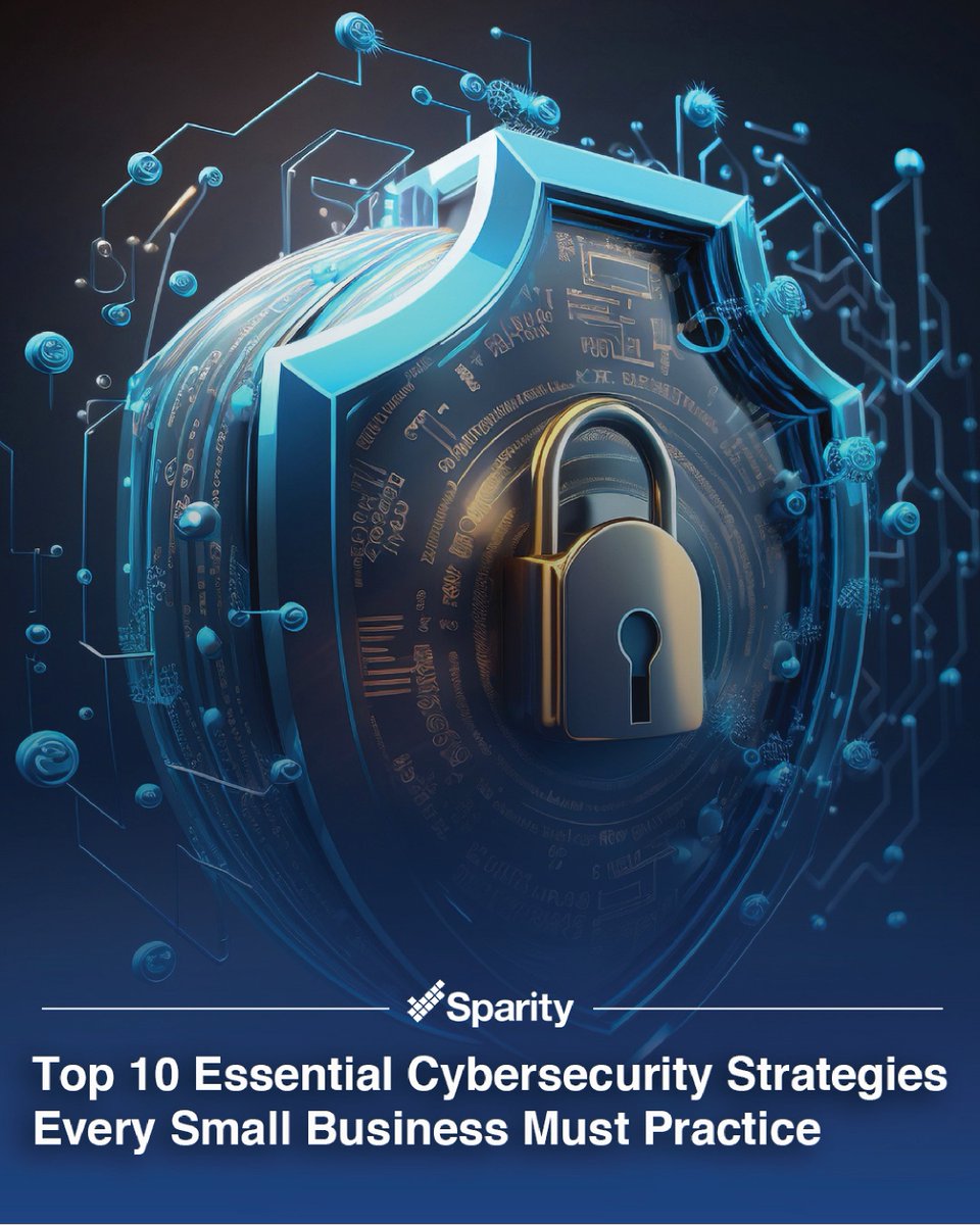 sparity's tweet image. At #Sparity, we&apos;re committed to helping startups and small businesses thrive in this constantly evolving technological world. We&apos;re here with the top 10 essential #cybersecuritystrategies that small businesses must practice.

sparity.com/blogs/top-10-e…