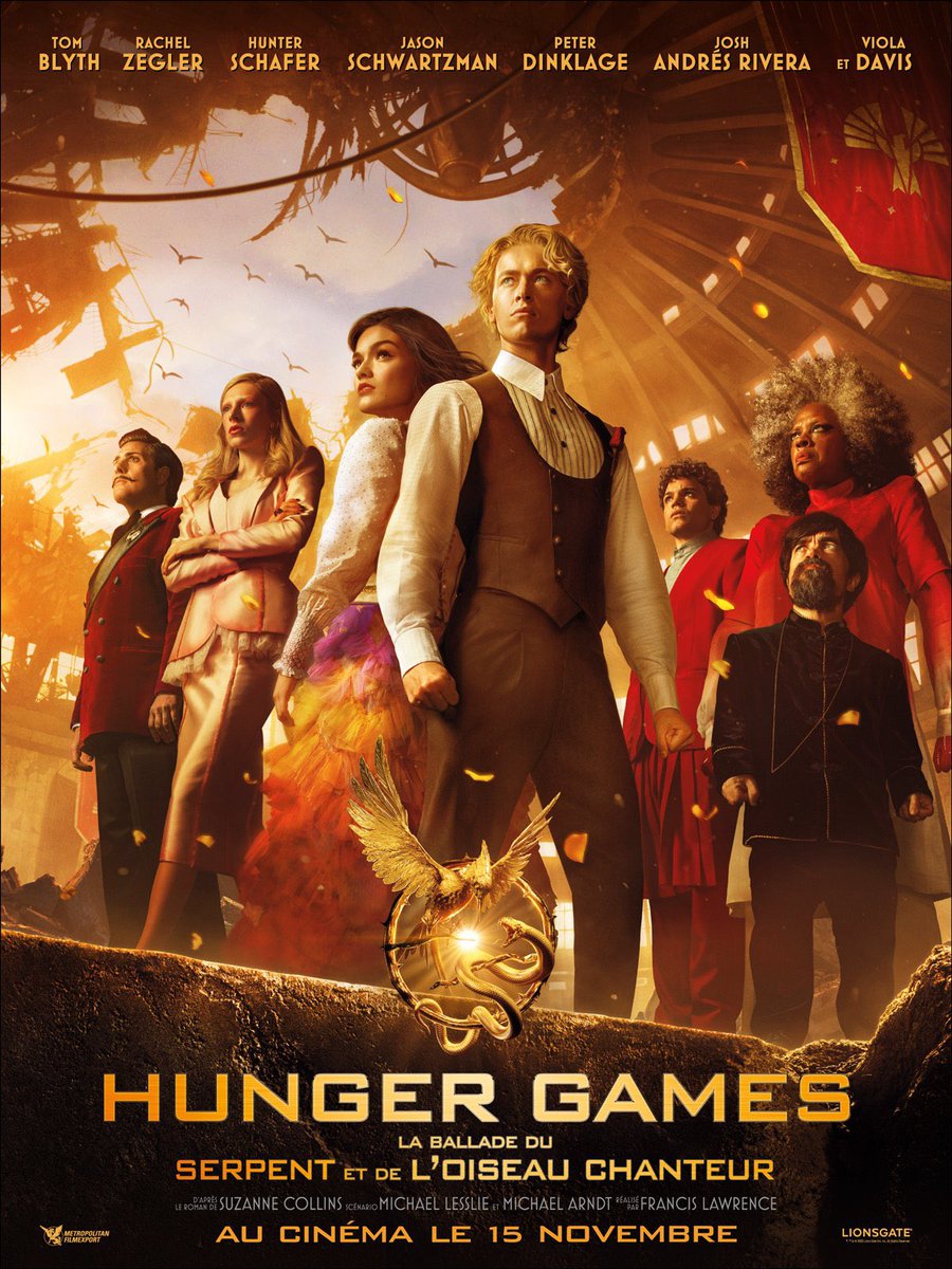 GossipRoomOff's tweet photo. 🚨 Le film "Hunger Games : La Ballade du serpent et de l'oiseau chanteur" sort aujourd'hui au cinéma. 🐍 #HungerGames https://t.co/zbkEgabYmp