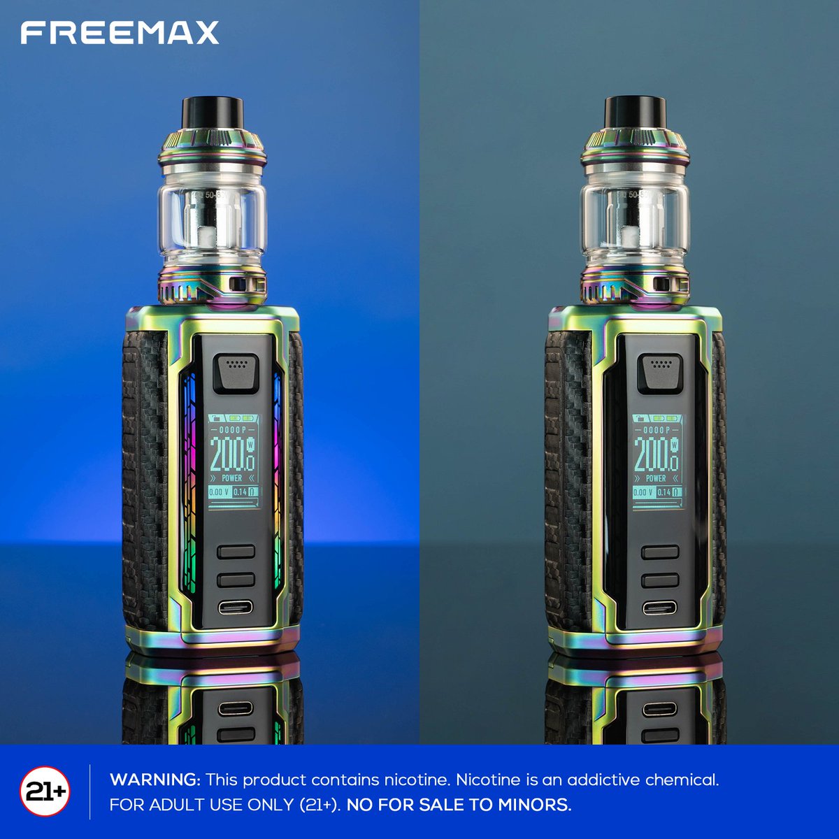 Freemaxvape's tweet image. Can you identify the differences? 👀
.
.
.
.
.
Warning: This product contains nicotine. Nicotine is an addictive chemical.
Must be 21+.
-
#freemaxvape #subohmtank #maxus3 #maxus200w #newlaunch #innovation #style #stylish