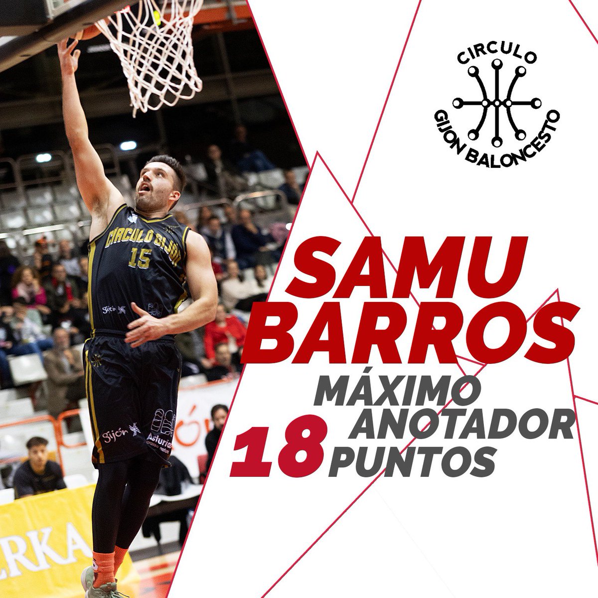 👉 ¡Está semana nuestro máximo anotador vuelve a coincidir con nuestro MVP!

🔥SAMU BARROS🔥

🏀 18 puntos

🎉¡ENHORABUENA, VAMOS @samubarros98 ! 💪

#somoscirculo #aceptamoseldesafio #únetealcírculo #ligaeba🏀 #quenotelocuenten #maximoanotador #xixon