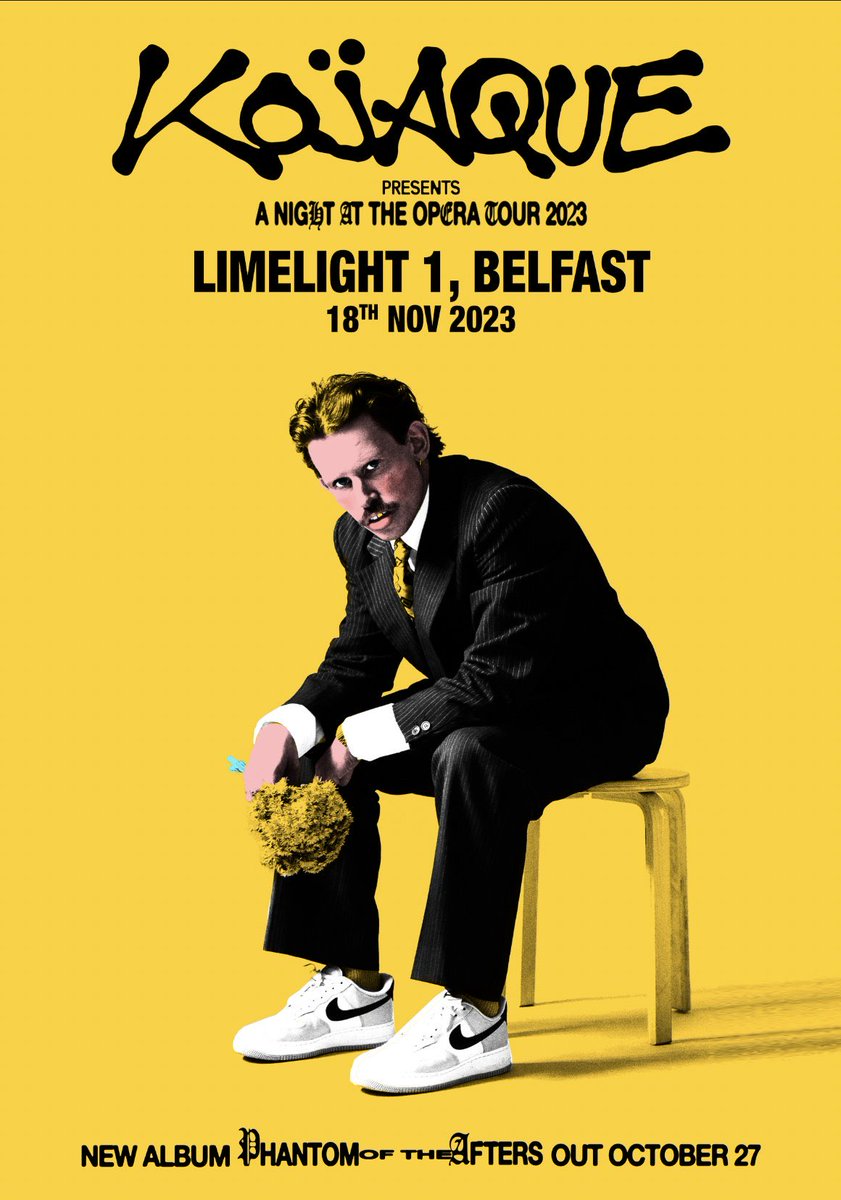 Lisa_Reason's tweet image. 2 tickets for @kojaque at @LimelightNI this Saturday (18th November) for sale as we can no longer go 😢 £17 each face value