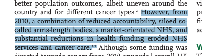 Kristina Jenei (@kjmeetswrld) on Twitter photo The future of cancer care in the UK—time for a radical and sustainable National Cancer Plan - The Lancet Oncology
Important publication out today <a href="/TheLancetOncol/">The Lancet Oncology</a> <a href="/AggarwalOnc/">Ajay Aggarwal</a> <a href="/SullivanProf/">Richard Sullivan</a>
The erosion of the NHS has impacts on pop health outcomes...
thelancet.com/journals/lanon… The future of cancer care in the UK—time for a radical and sustainable National Cancer Plan - The Lancet Oncology
Important publication out today <a href="/TheLancetOncol/">The Lancet Oncology</a> <a href="/AggarwalOnc/">Ajay Aggarwal</a> <a href="/SullivanProf/">Richard Sullivan</a>
The erosion of the NHS has impacts on pop health outcomes...
thelancet.com/journals/lanon…