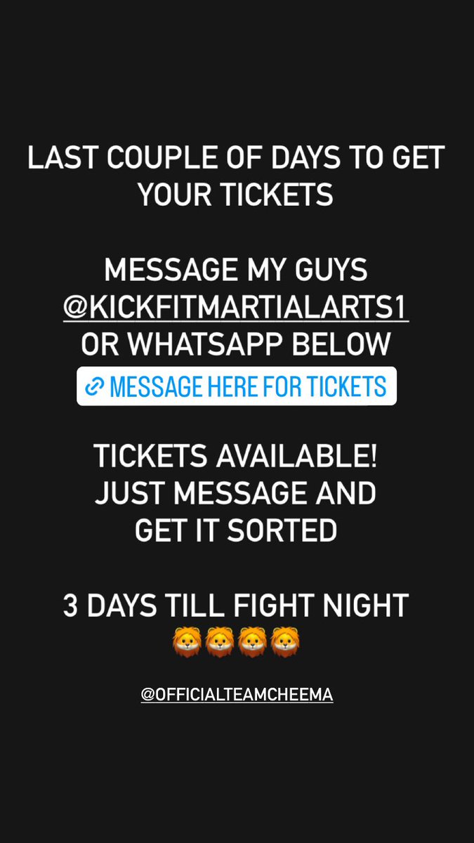 Thank you to everyone for the support! Last couple of days for tickets! Lets pack out the civic hall, Wolverhampton 🦁 Whatsapp link wa.me/message/67E7LP… WhatsApp number +44 7585 395099