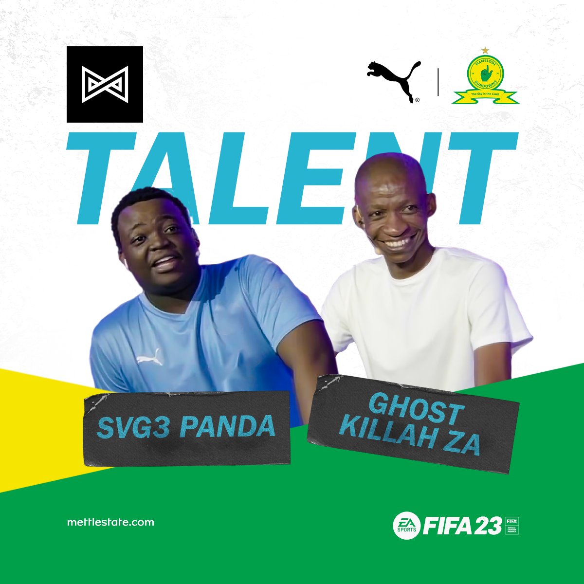 The time has come Champions! ⚽ Join us this SATURDAY over on twitch.tv/Mettlestate at 12:00SAST alongside @SvG3PanDa & Ghost Killah ZA for all the nail-biting action of the Mamelodi Sundowns Championship online Finals! 💻🙌 @Masandawana @SundownsLadies  #FIFA23 #Sundowns