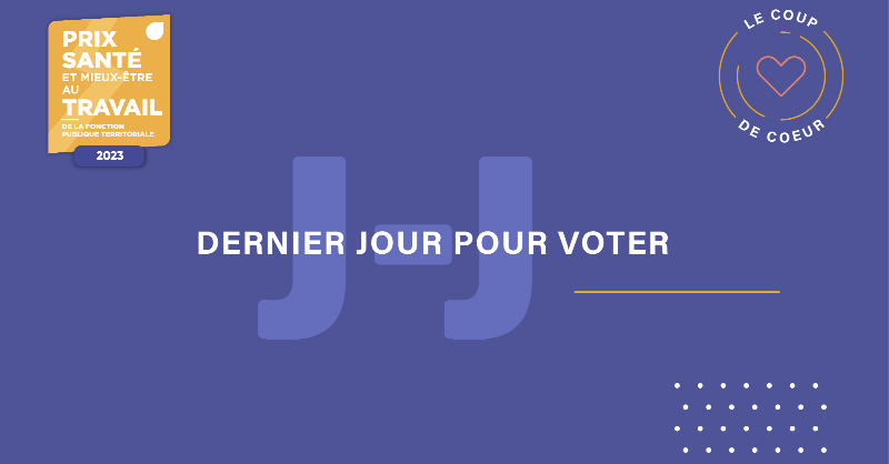 mutuelleMNT's tweet photo. 🚨 #PSMT2023 : dernier jour pour désigner votre coup de cœur !
Si ce n'est pas déjà fait, votez vite pour votre coup de ❤️ parmi les 20 initiatives en lice pour les Prix santé et mieux-être au travail dans la #FPTerr. Vous avez jusqu'à minuit ⏰
Pour voter, c'est par ici 👇