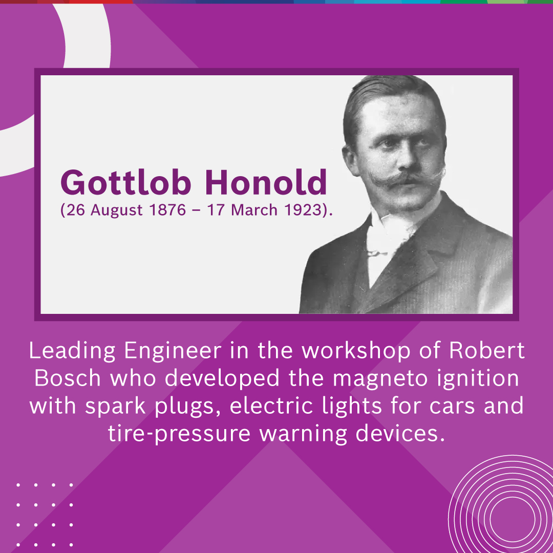 1918, Stuttgart: In Robert Bosch's workshop, chief engineer Gottlob Honold finds inspiration in a magneto device used as paperweight. This sparks the iconic Bosch logo, symbolizing quality and innovation. A pivotal moment in our history! #boschindia #innovation #quality