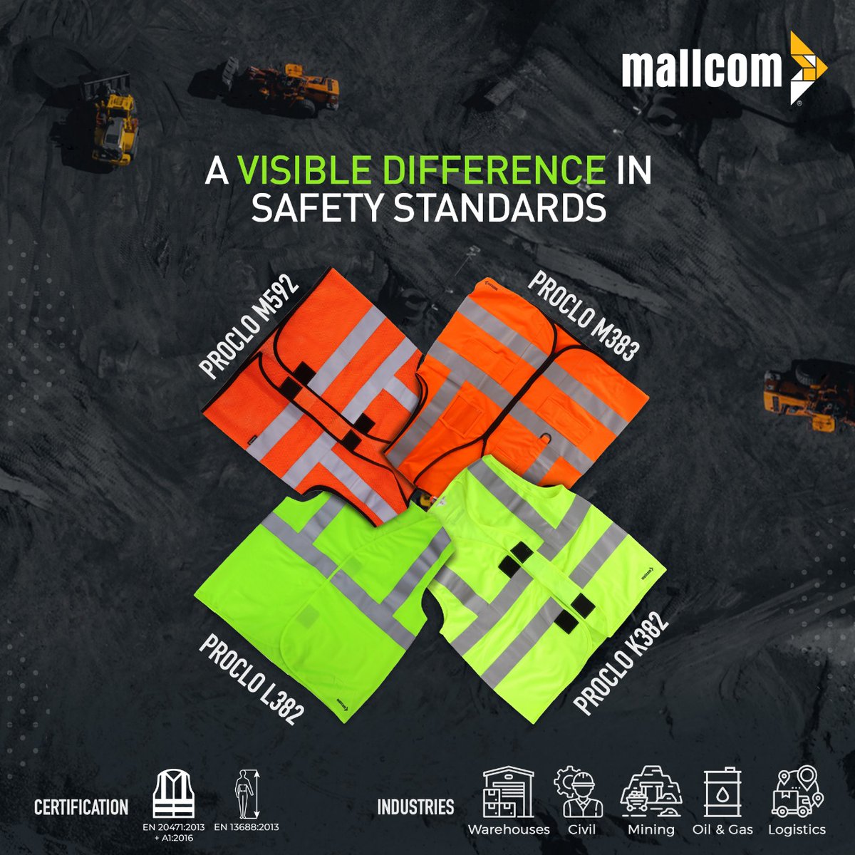 Mallcom_India's tweet photo. Proclo's remarkable range of high-visibility workwear makes a noticeable difference to the global safety standards!
#proclo #highvisjacket #mallcom #safety #ppe #workwear https://t.co/Kj4LAWT6Xe